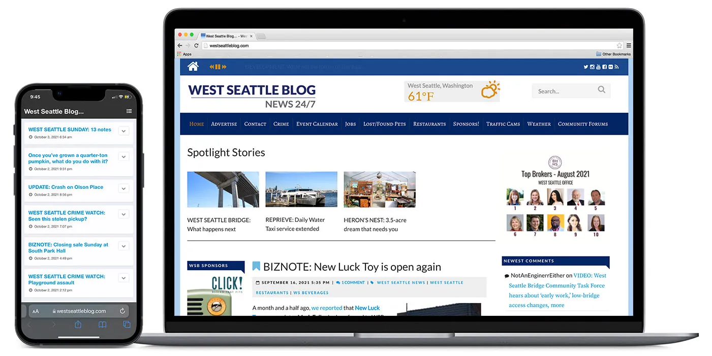Neighborhood News Blog and Mobile Web App