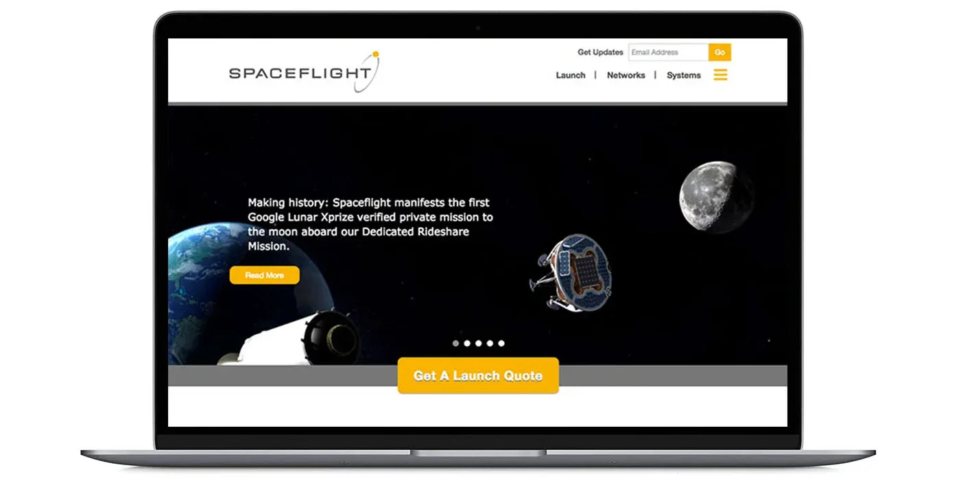 Space Industry Responsive WordPress Website cover image