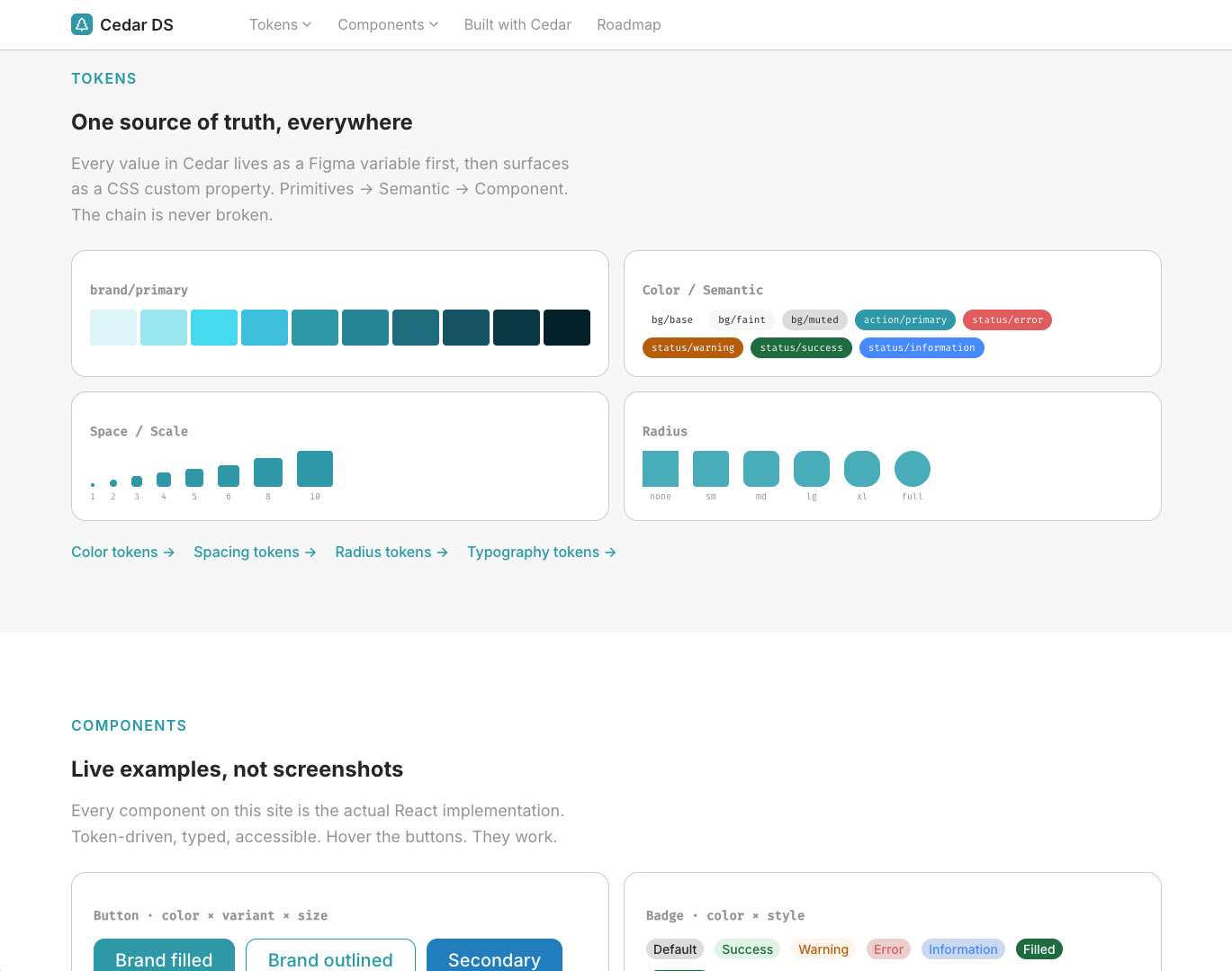 Cedar documentation homepage