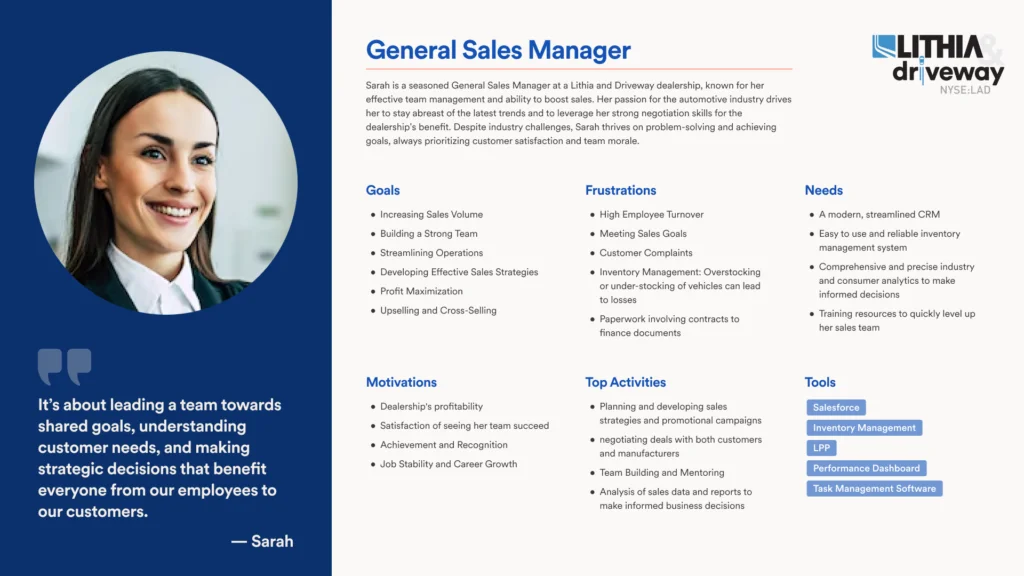 General Sales Manager Persona