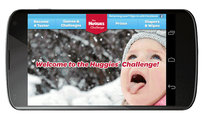 Animated walkthrough of the interactive baby product brand rich-media microsite