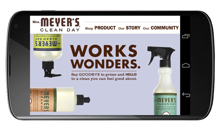 Animated walkthrough of the interactive rich-media microsite experience